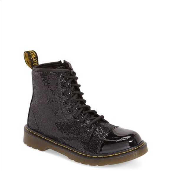 Dr. Martens Other - • Dr. Martens • Pooch Combat Boots Sparkly Black